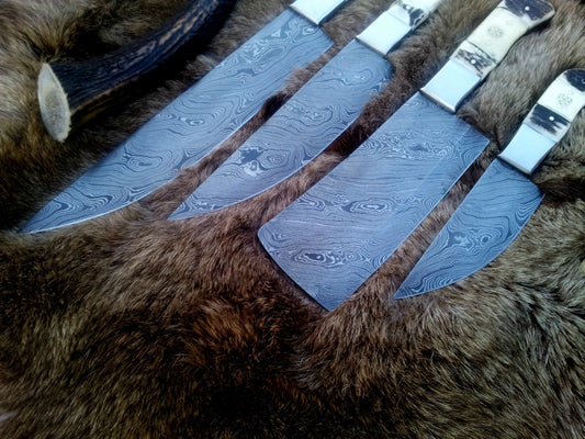 Damascus Kitchen Knives Set