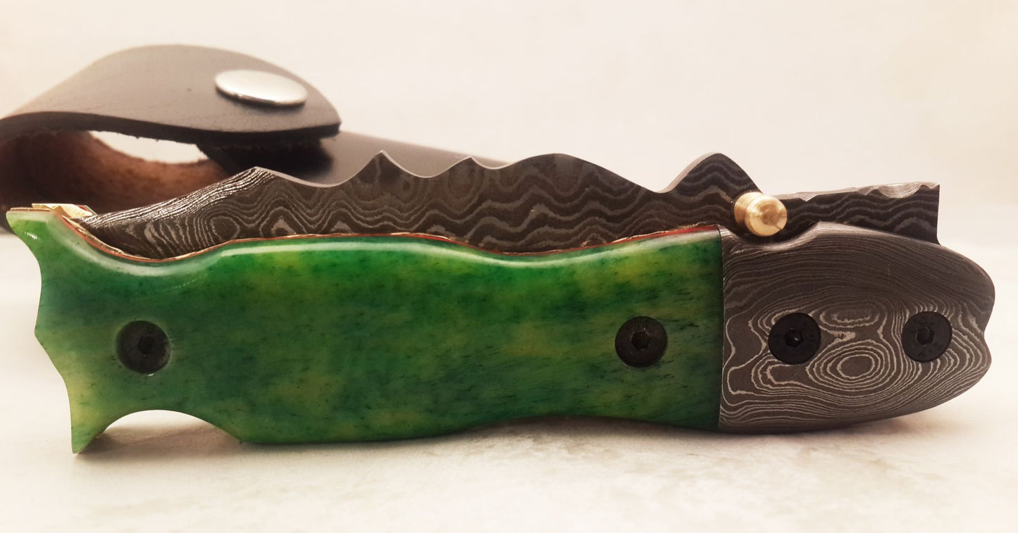 Hand Made Damascus Pocket Knife