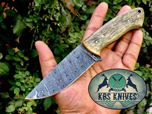 Custom Handmade Damascus Steel Skinning Knife