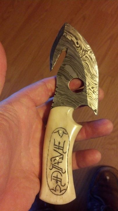 Custom Hand Made Gut Hook Knife