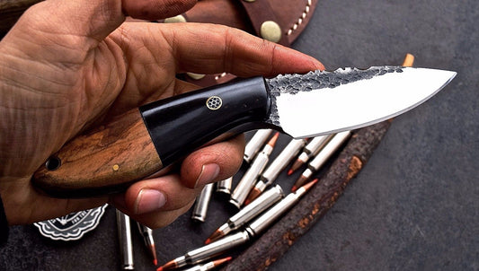 Full Tang Custom Handmade Railroad SpikeHunting Skinning Knife