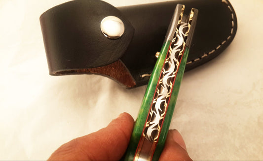 Hand Made Damascus Pocket Knife