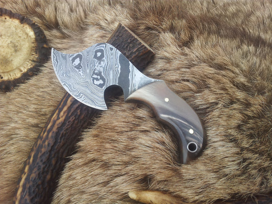 Damascus Blade Mini Skinning Axe