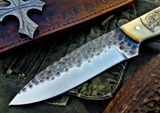 Custom Handmade Hand Forged 1095 High Carbon Steel Hunting Camping Knife