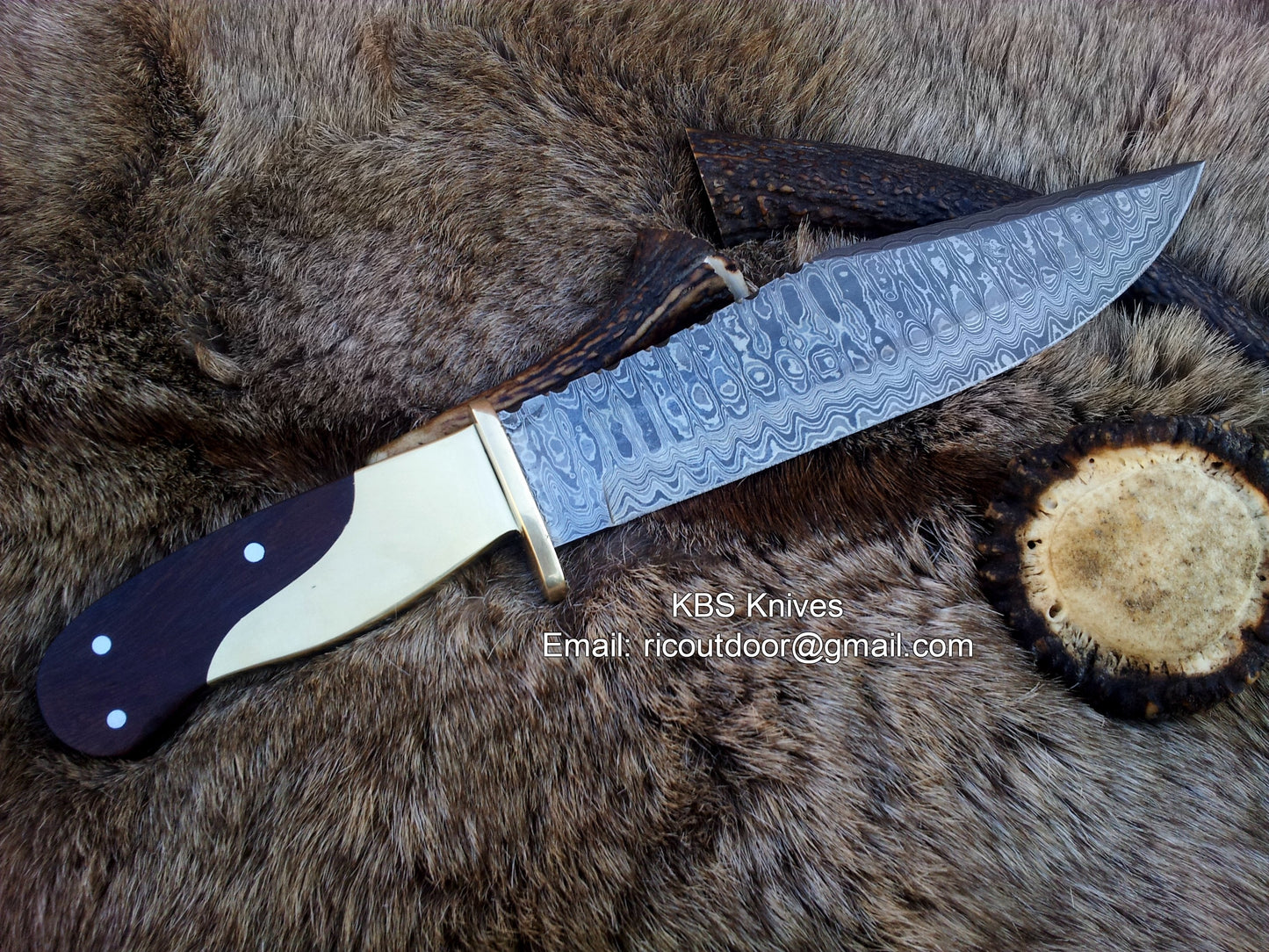 Damascus Hand Made Hunting Knife