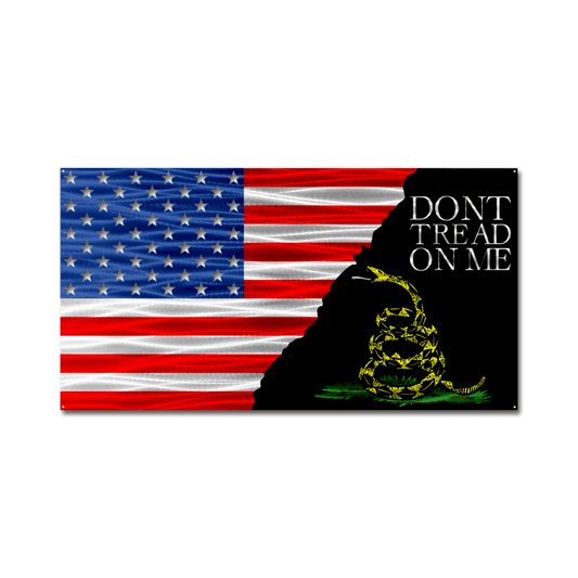 "Don't Tread On Me" Gadsden Split Flag - In Stock