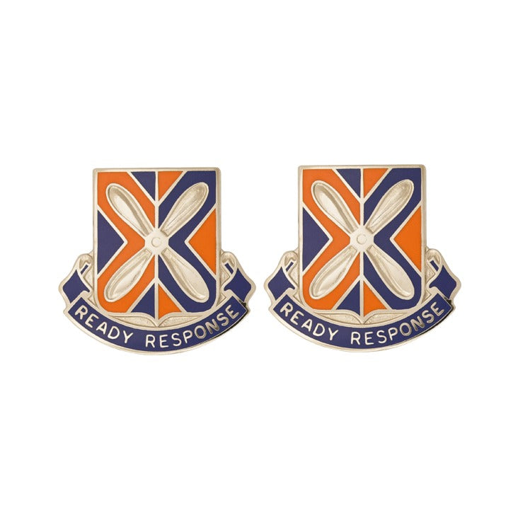 244th Aviation Battalion Unit Crest DUI - 1 Pair - READY RESPONSE