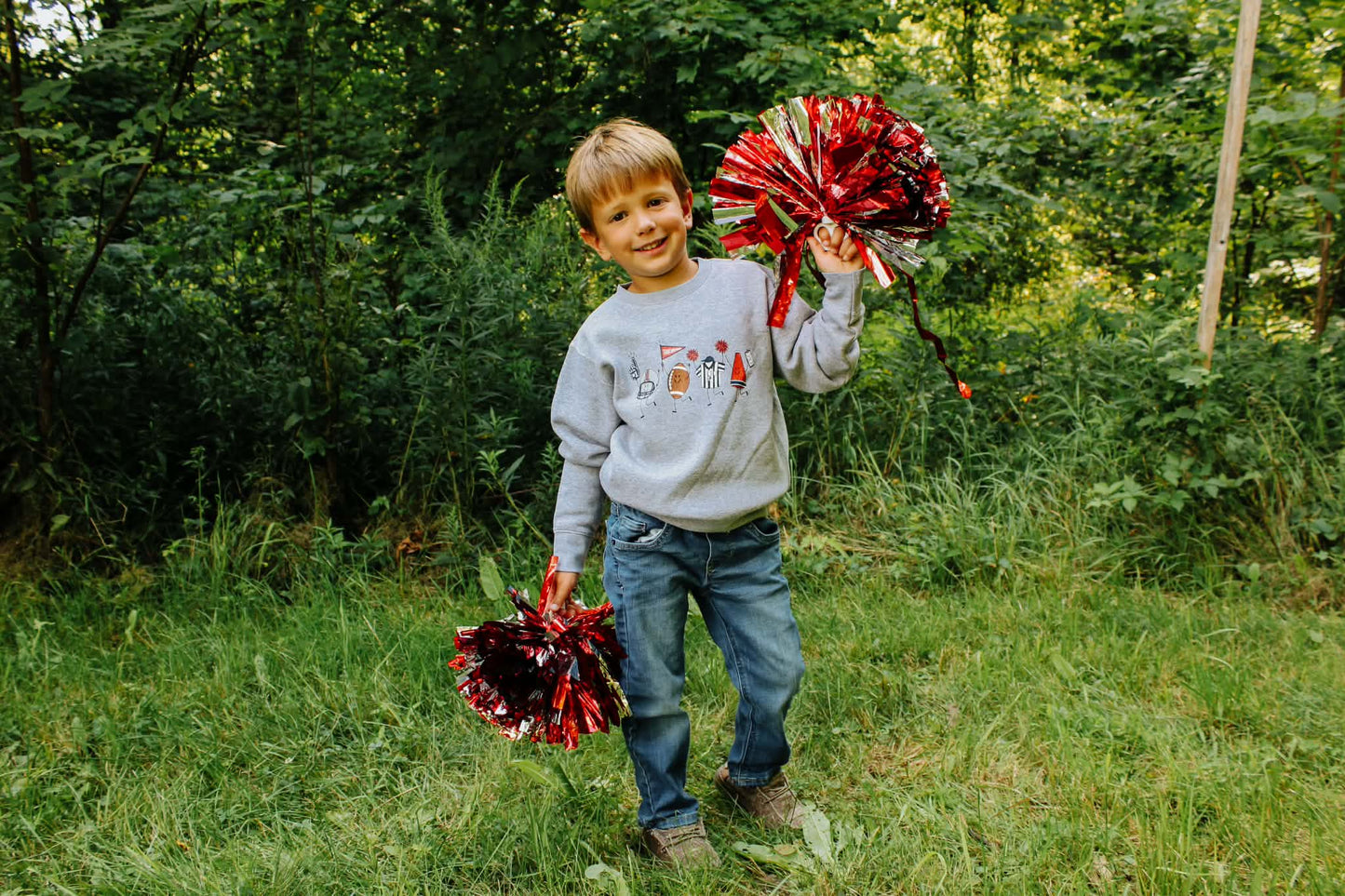 Football Doodle Toddler/Youth Crewneck Sweatshirt