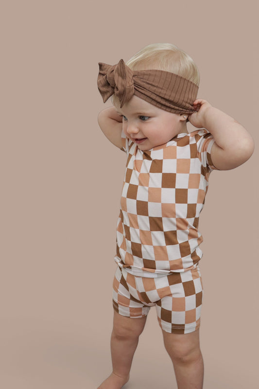 CHESTNUT CHECKERS DREAM SHORT SET