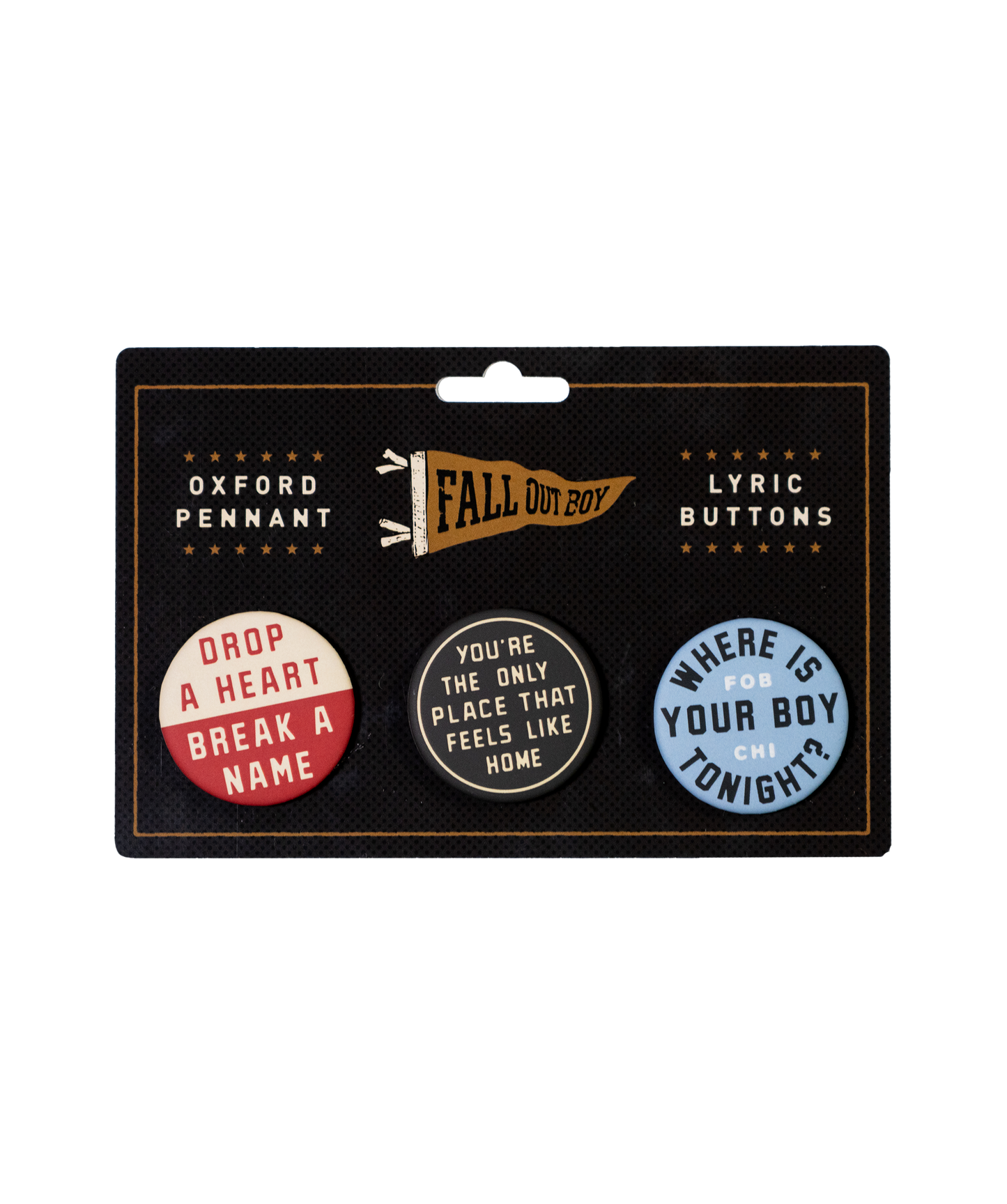 Fall Out Boy Lyrics Button Pack • Fall Out Boy x Oxford Pennant