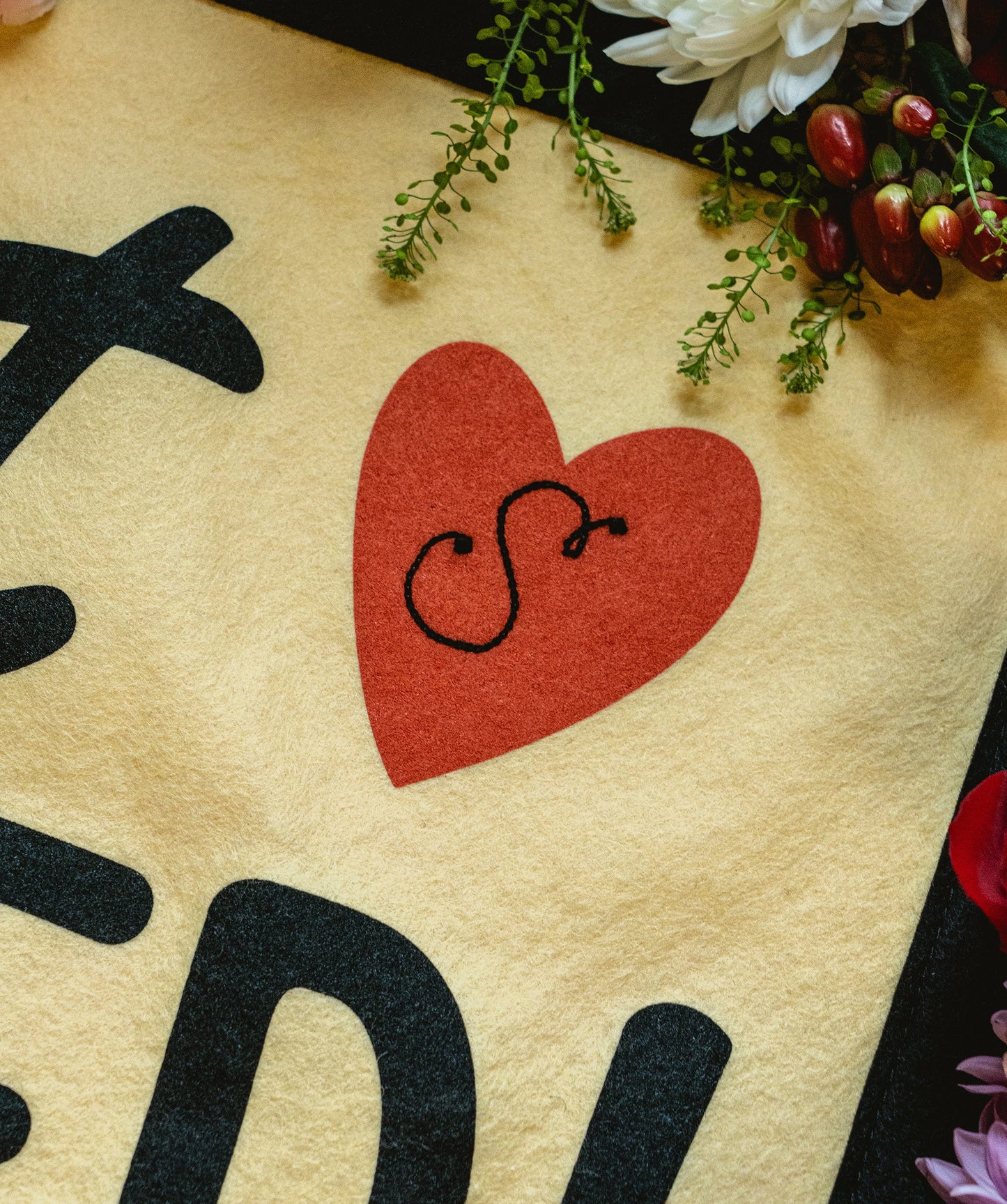 Just Married Camp Flag