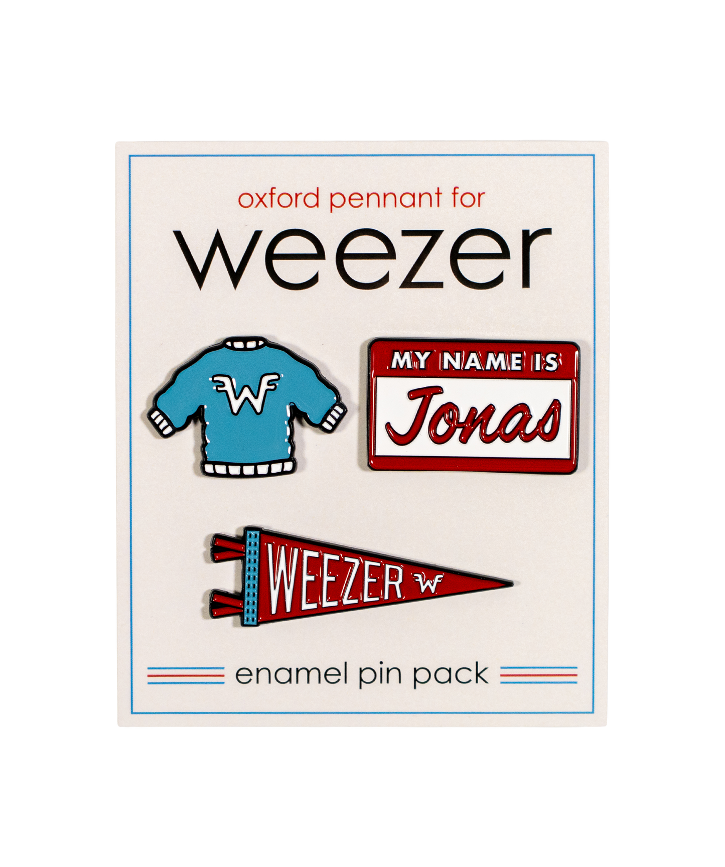 Weezer Enamel Pin Set • Weezer x Oxford Pennant