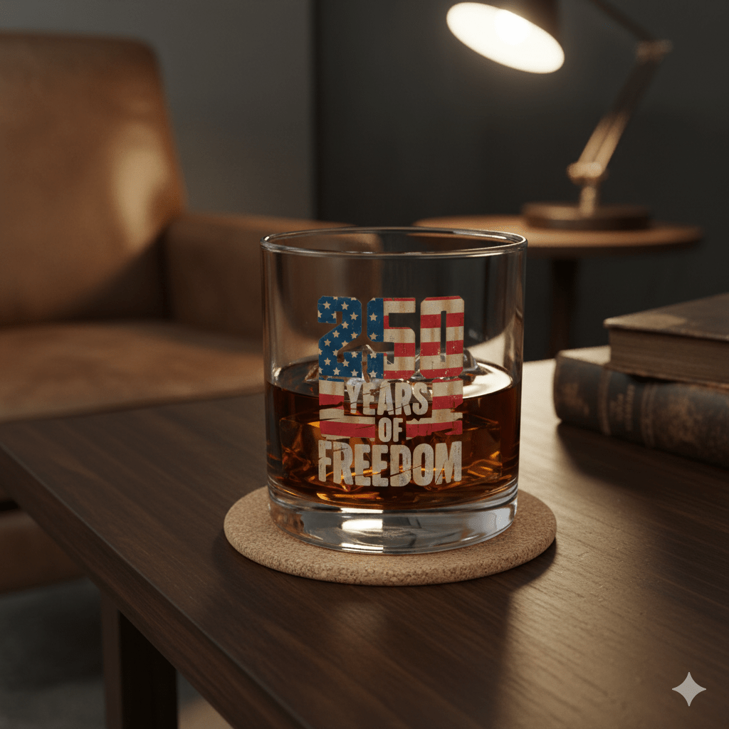 250 Years of American Freedom Rocks Glass – USA Semiquincentennial Edition