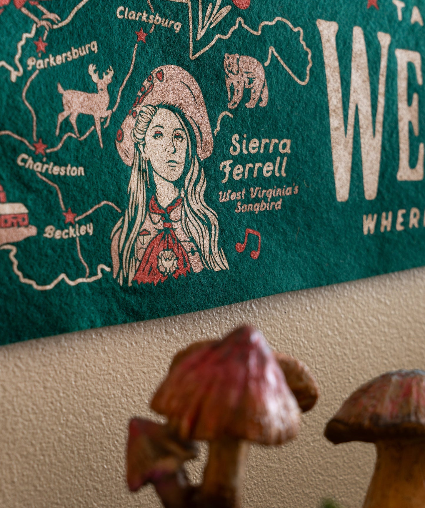 Take Me Back To West Virginia Where My True Love Is Waitin' Pennant  • Sierra Ferrell x Oxford Pennant