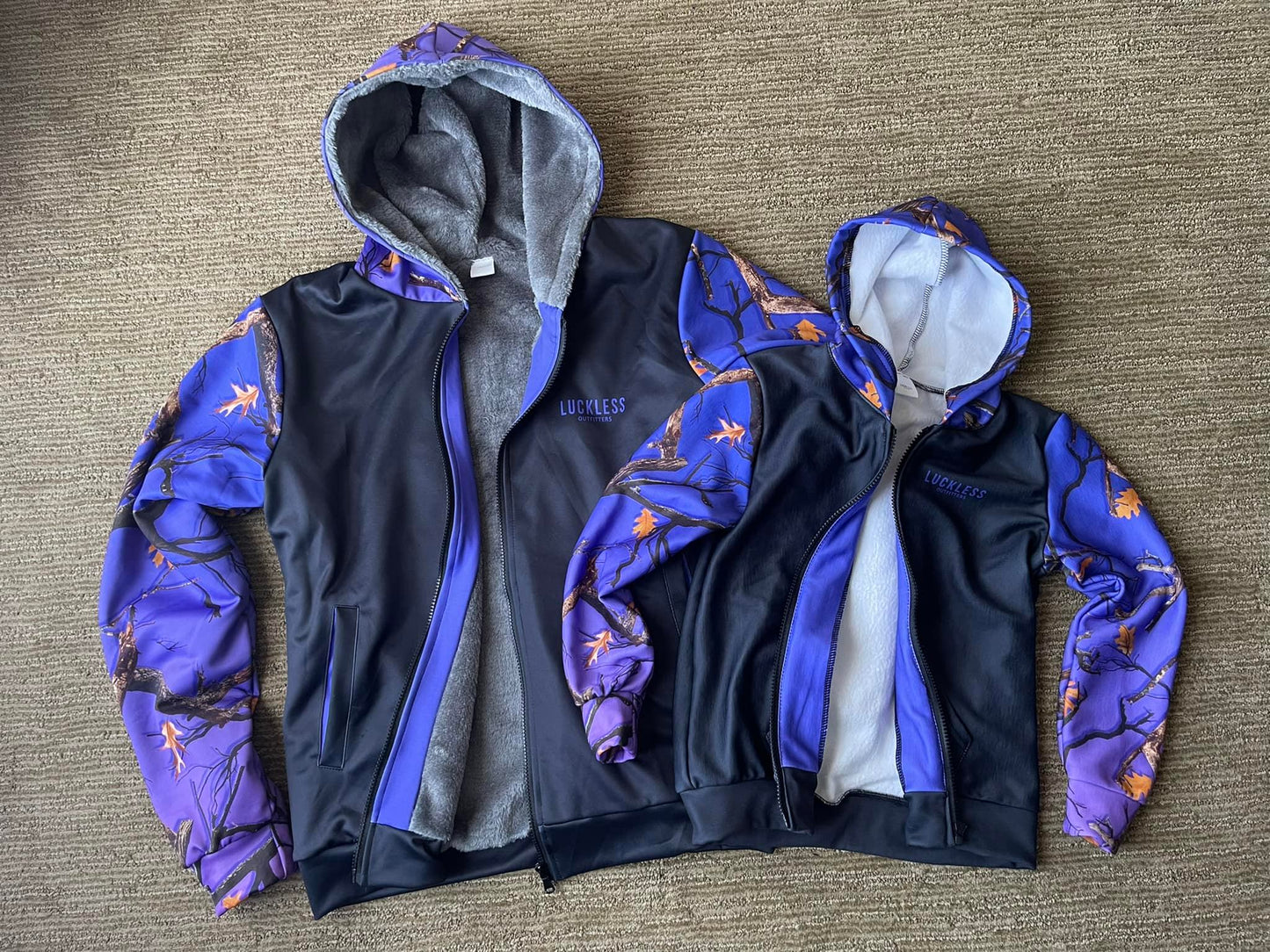 PLUMTUOUS CAMO HEAVY ZIP FLEECE HOODIE