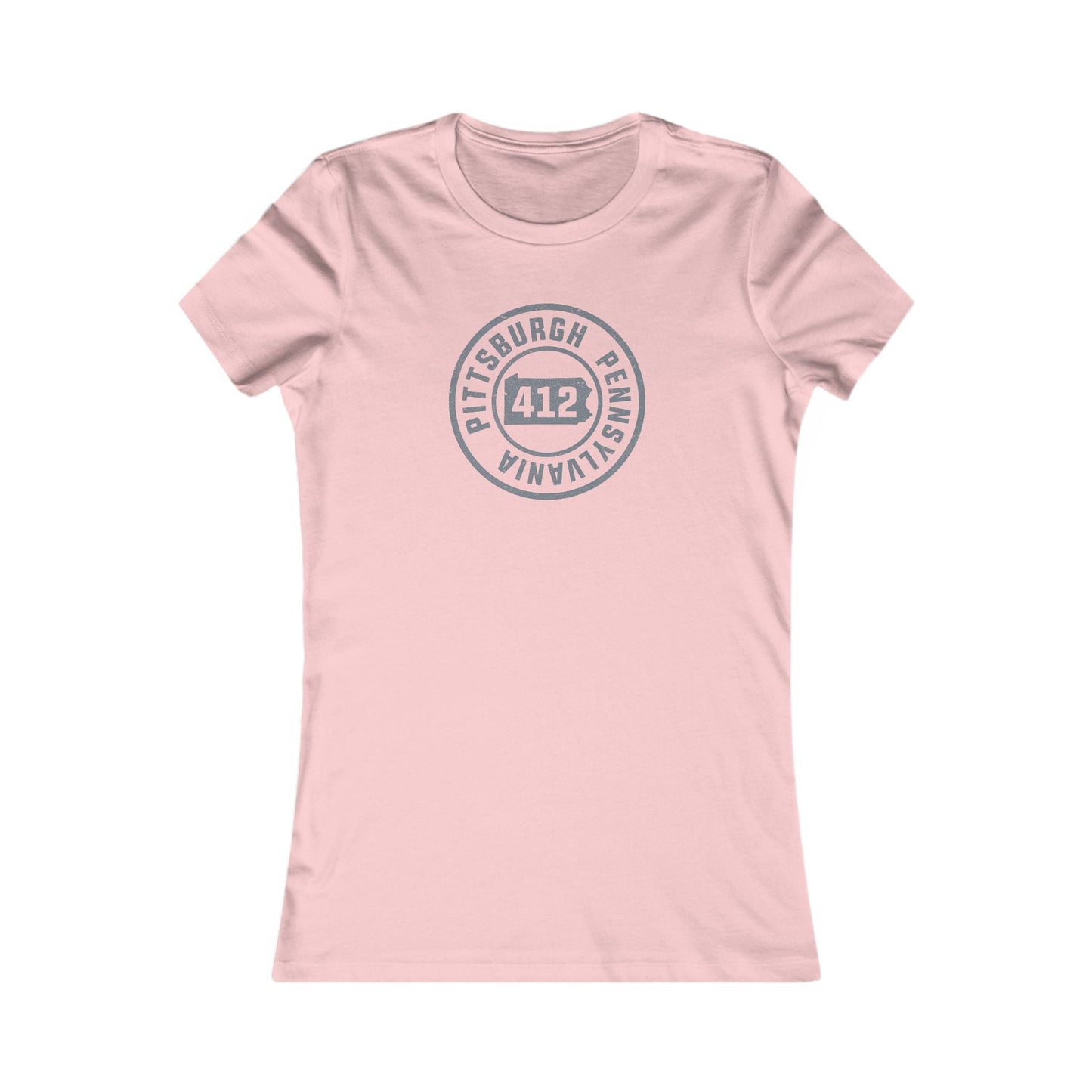 412 Area Code Pittsburgh Pa Stamped Women's  Slim Feminine Fit T-Shirt