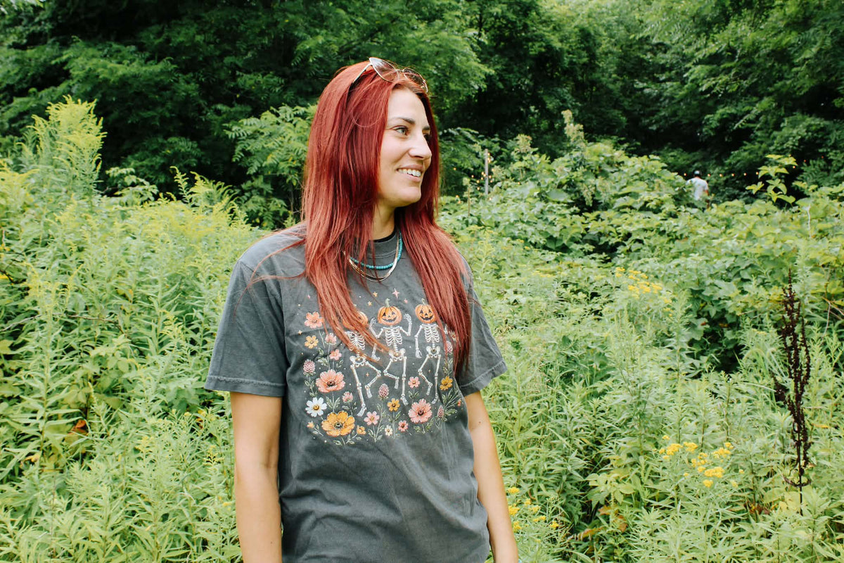 Flower Field Skelly T-Shirt