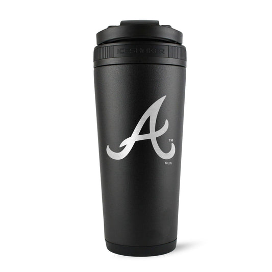 Officially Licensed Atlanta Braves 26oz Ice Shaker - Black