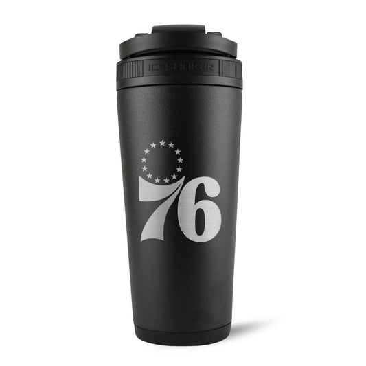 Officially Licensed Philadelphia 76ers 26oz Ice Shaker - Black
