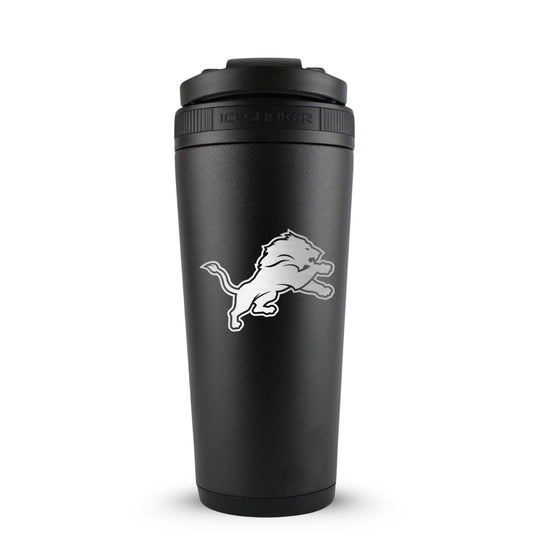 Officially Licensed Detroit Lions 26oz Ice Shaker - Black