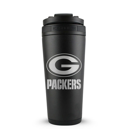Officially Licensed Green Bay Packers 26oz Ice Shaker - Black