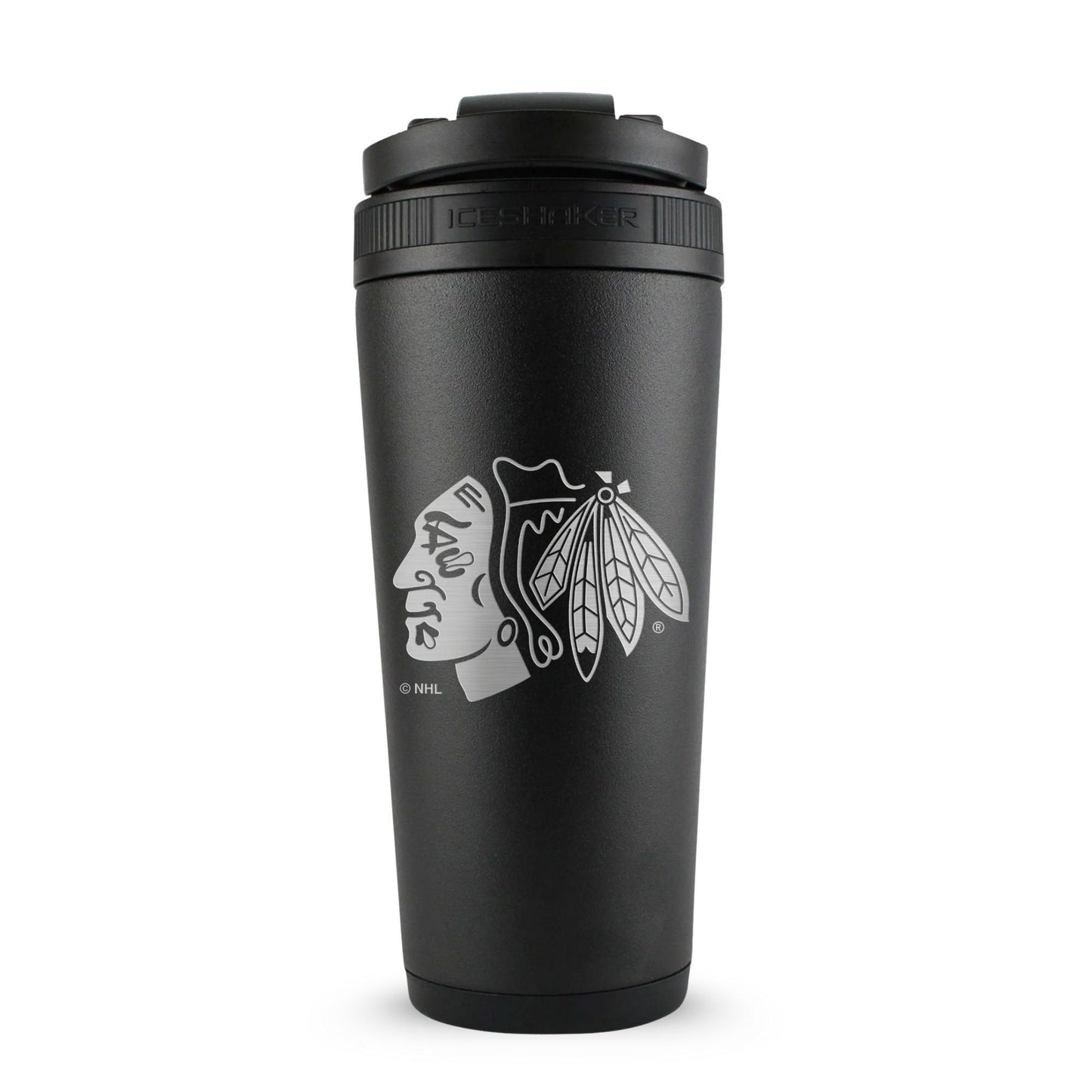 Officially Licensed Chicago Blackhawks 26oz Ice Shaker - Black