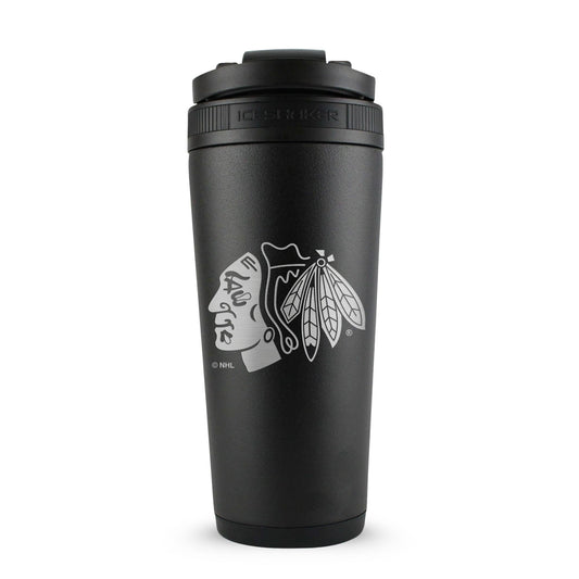 Officially Licensed Chicago Blackhawks 26oz Ice Shaker - Black