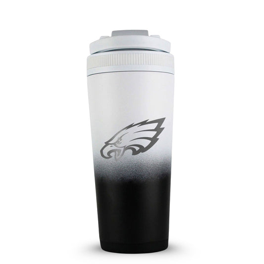 Officially Licensed Philadelphia Eagles 26oz Ice Shaker - Black White Ombre