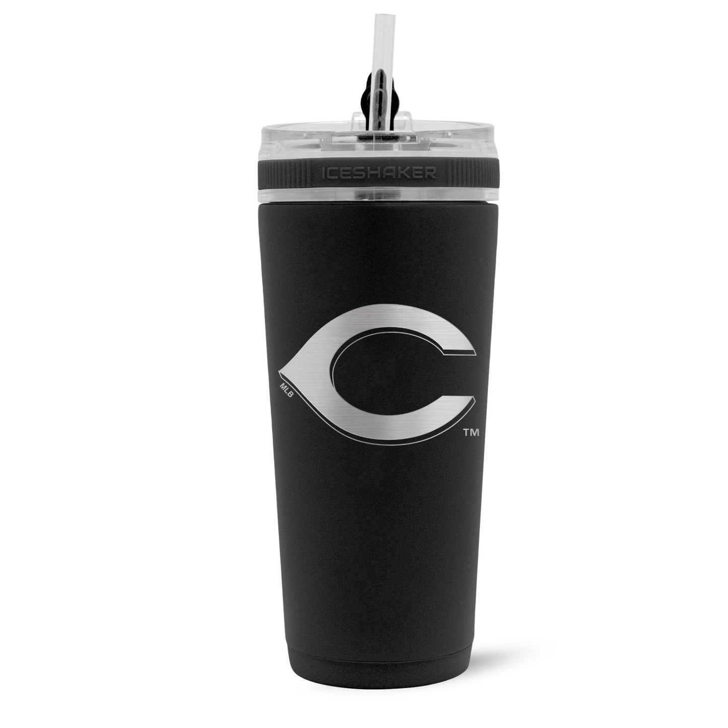 Officially Licensed Cincinnati Reds 26oz Flex Bottle - Black