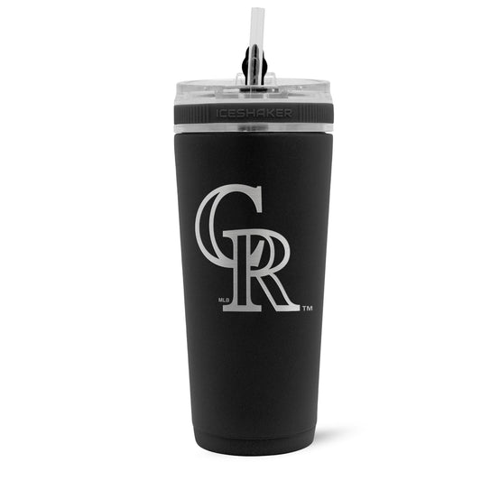 Officially Licensed Colorado Rockies 26oz Flex Bottle - Black
