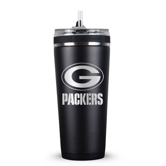 Officially Licensed Green Bay Packers 26oz Flex Bottle - Black