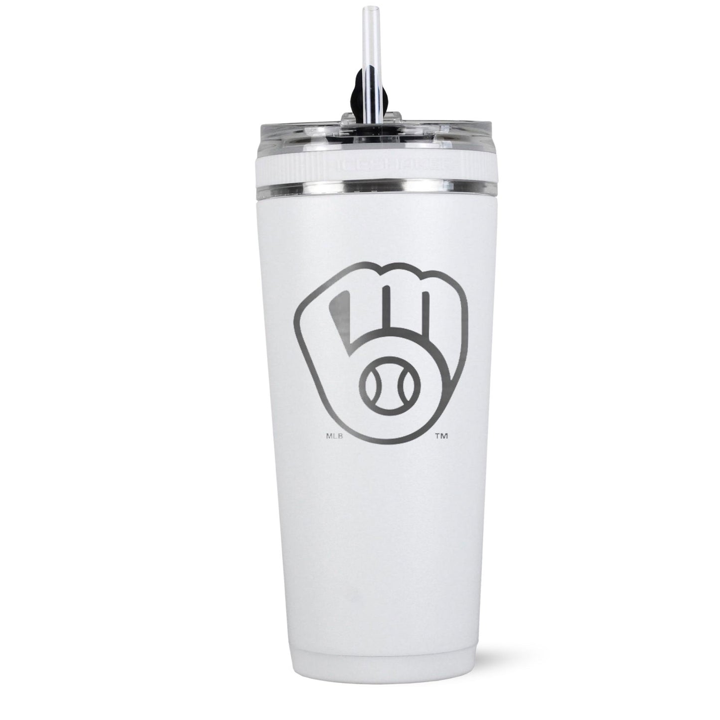 Officially Licensed Milwaukee Brewers 26oz Flex Bottle - White