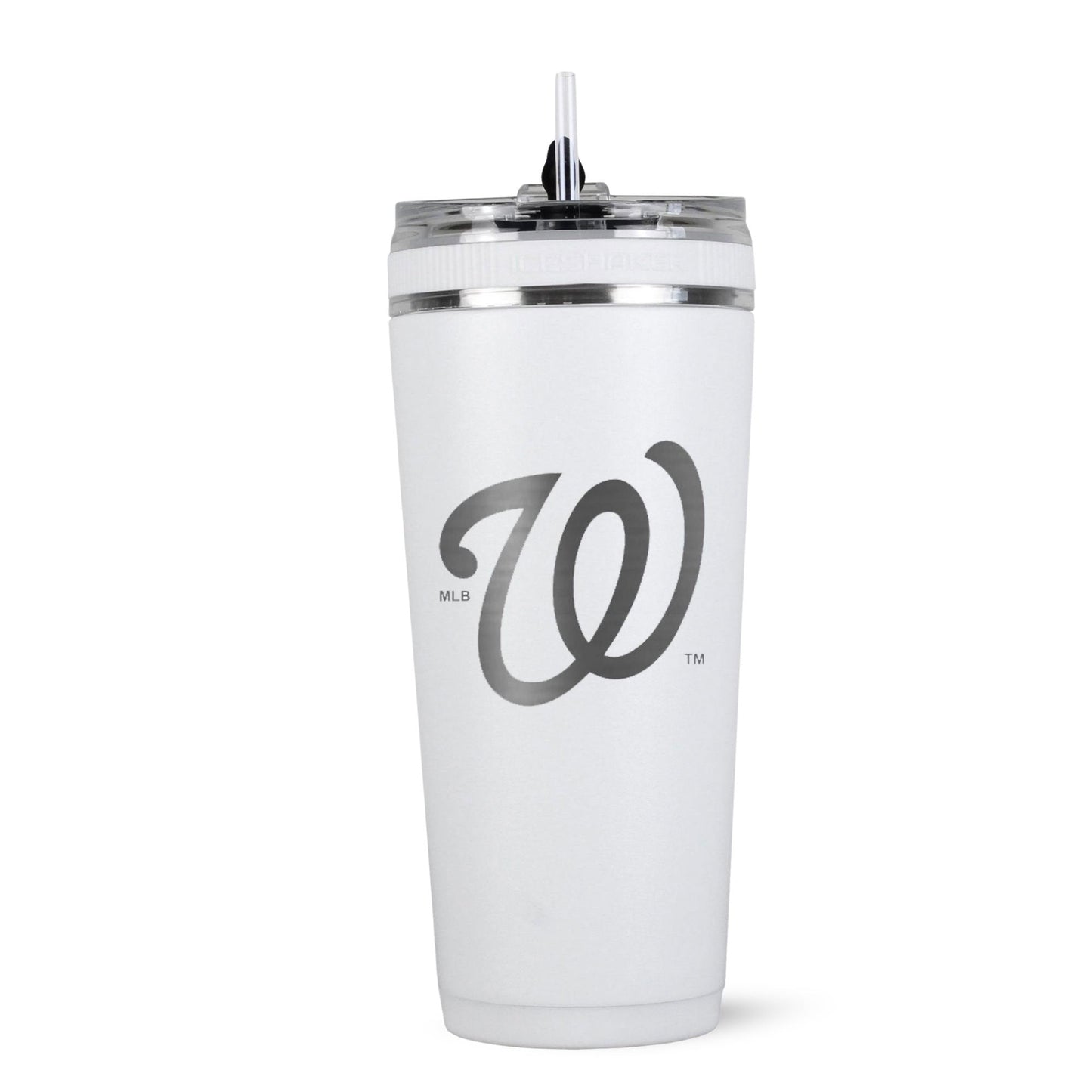Officially Licensed Washington Nationals 26oz Flex Bottle Full Logo - White