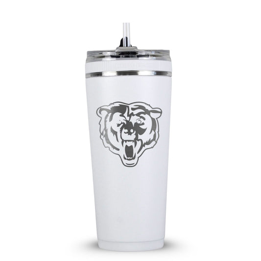 Officially Licensed Chicago Bears 26oz Flex Bottle - White