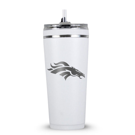 Officially Licensed Denver Broncos 26oz Flex Bottle - White