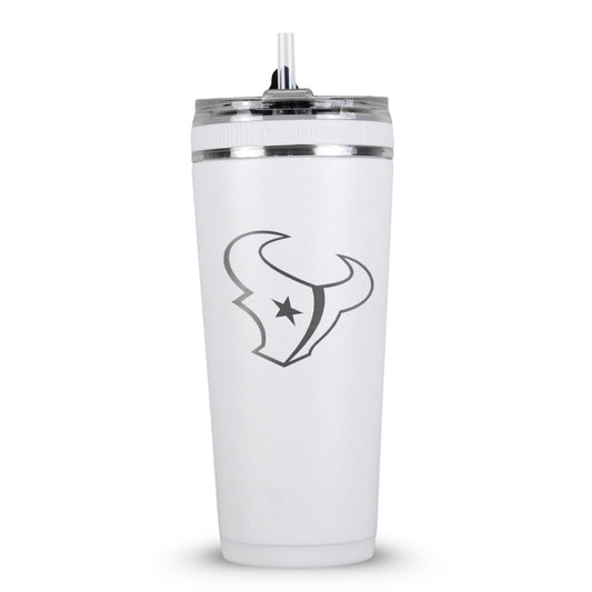 Officially Licensed Houston Texans 26oz Flex Bottle - White