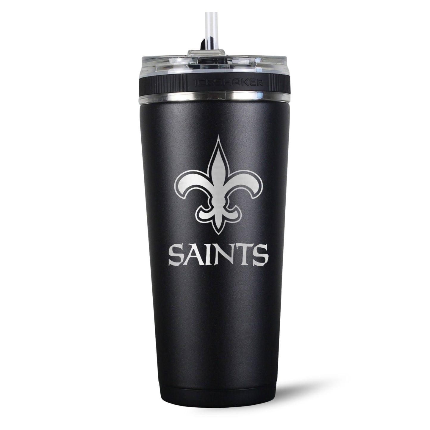 Officially Licensed New Orleans Saints 26oz Flex Bottle - Black
