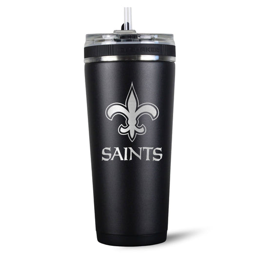Officially Licensed New Orleans Saints 26oz Flex Bottle - Black