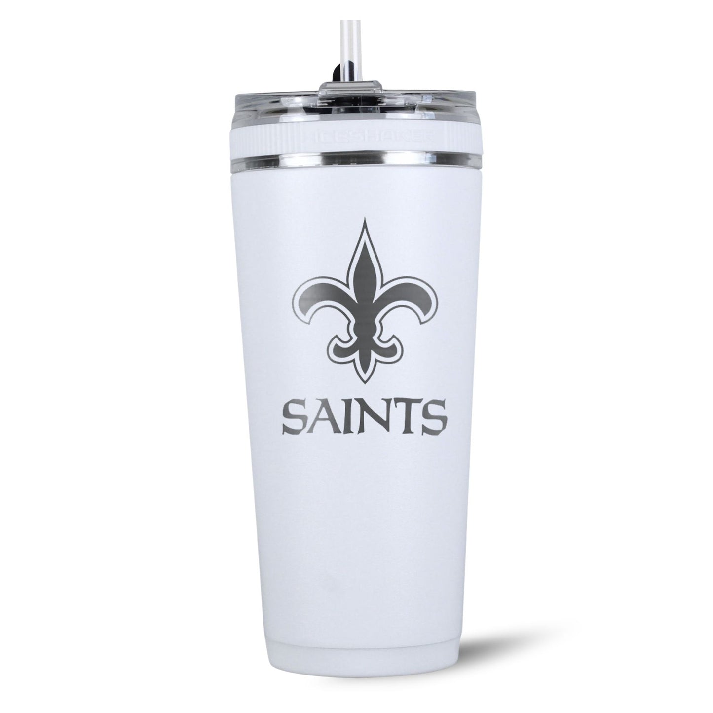Officially Licensed New Orleans Saints 26oz Flex Bottle - White