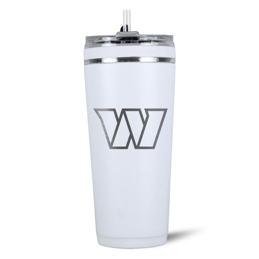 Officially Licensed Washington Commanders 26oz Flex Bottle - White