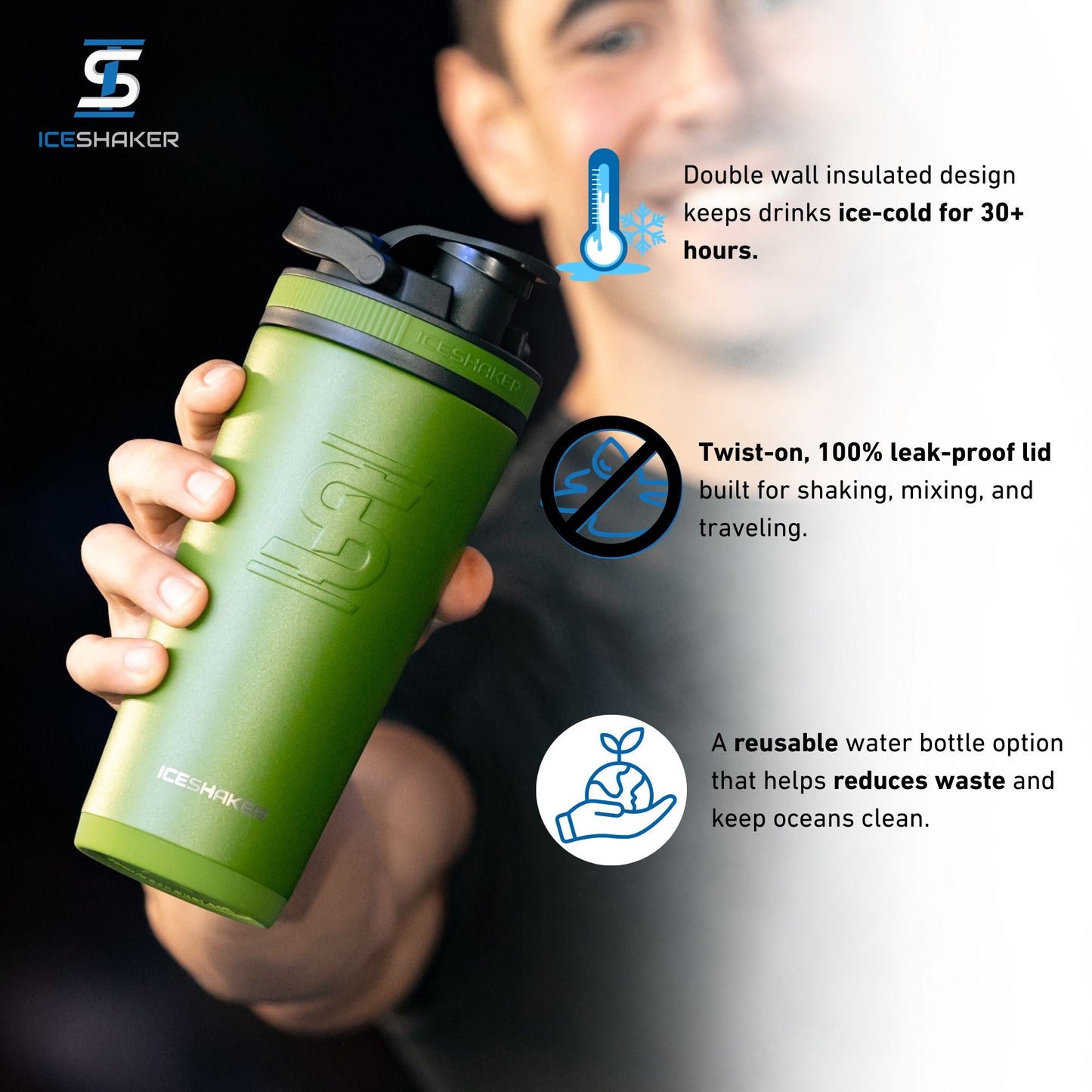 Officially Licensed Dallas Stars 26oz Ice Shaker - Green