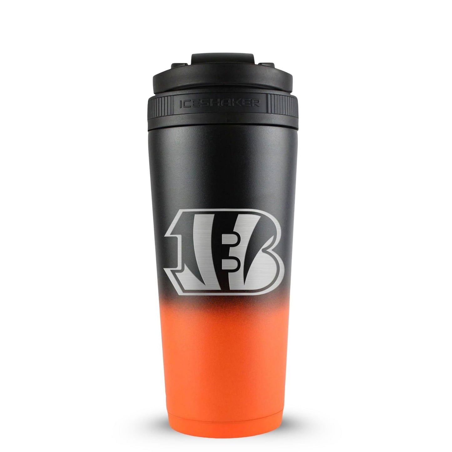 Officially Licensed Cincinnati Bengals 26oz Ice Shaker - Orange Black Ombre