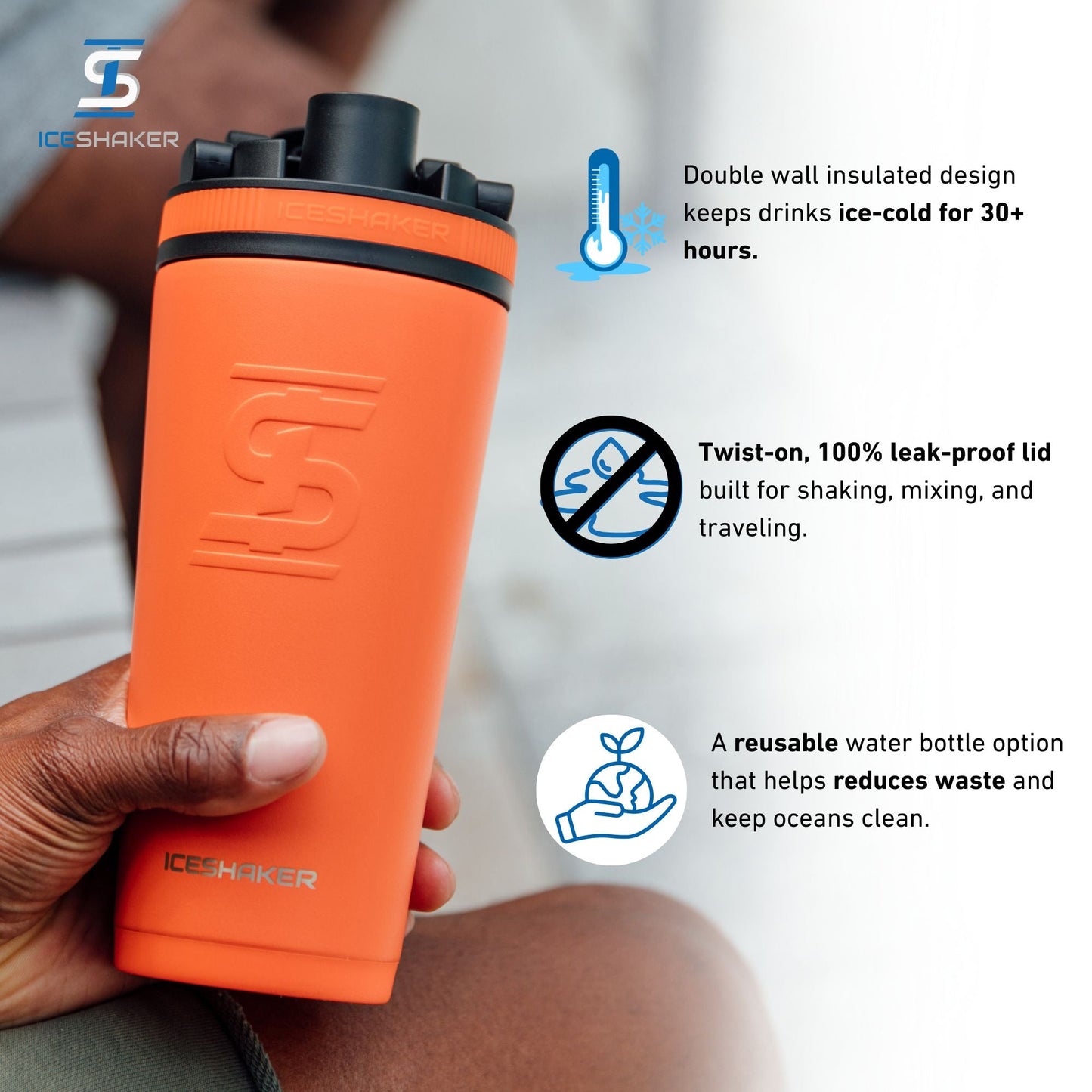 Officially Licensed Denver Broncos 26oz Ice Shaker - Orange