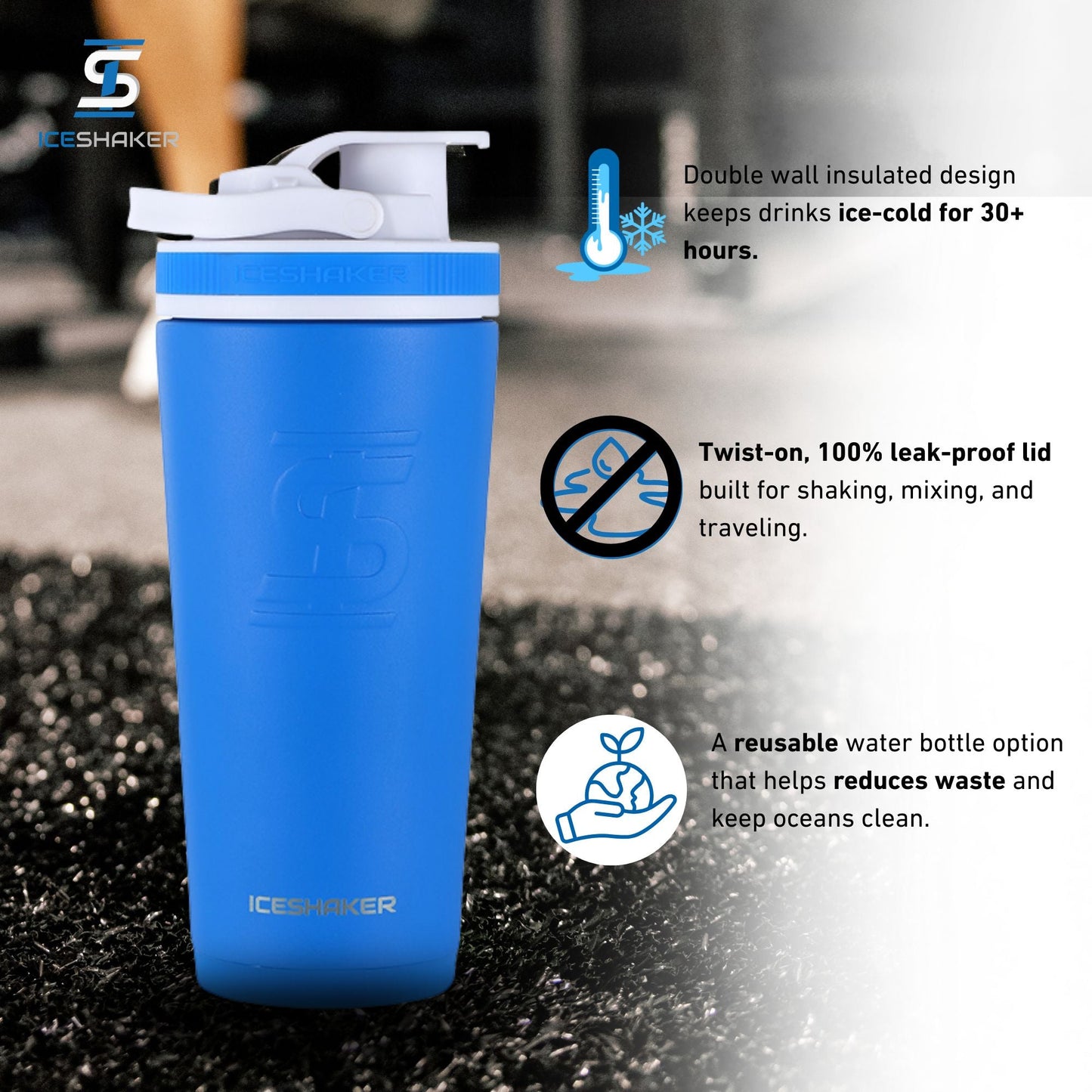Officially Licensed New York Rangers 26oz Ice Shaker - Royal Blue