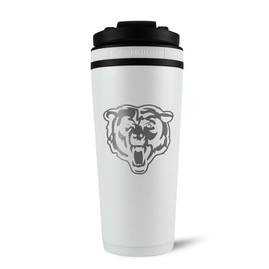 Officially Licensed Chicago Bears 26oz Ice Shaker - White