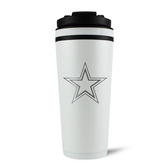 Officially Licensed Dallas Cowboys 26oz Ice Shaker - White