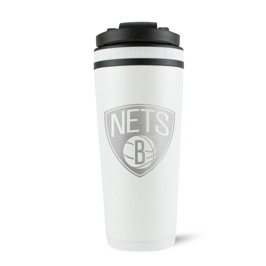 Officially Licensed Brooklyn Nets 26oz Ice Shaker - White