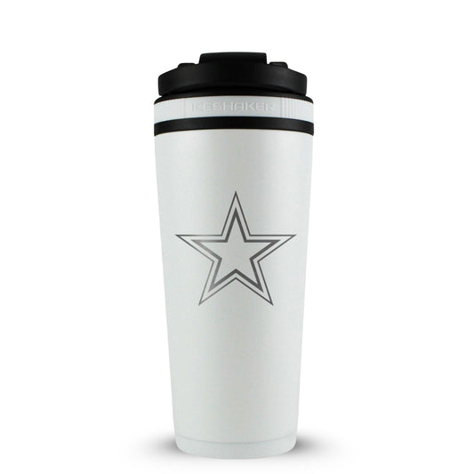 Officially Licensed Dallas Cowboys 26oz Ice Shaker - White