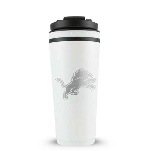 Officially Licensed Detroit Lions 26oz Ice Shaker - White