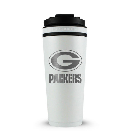 Officially Licensed Green Bay Packers 26oz Ice Shaker - White